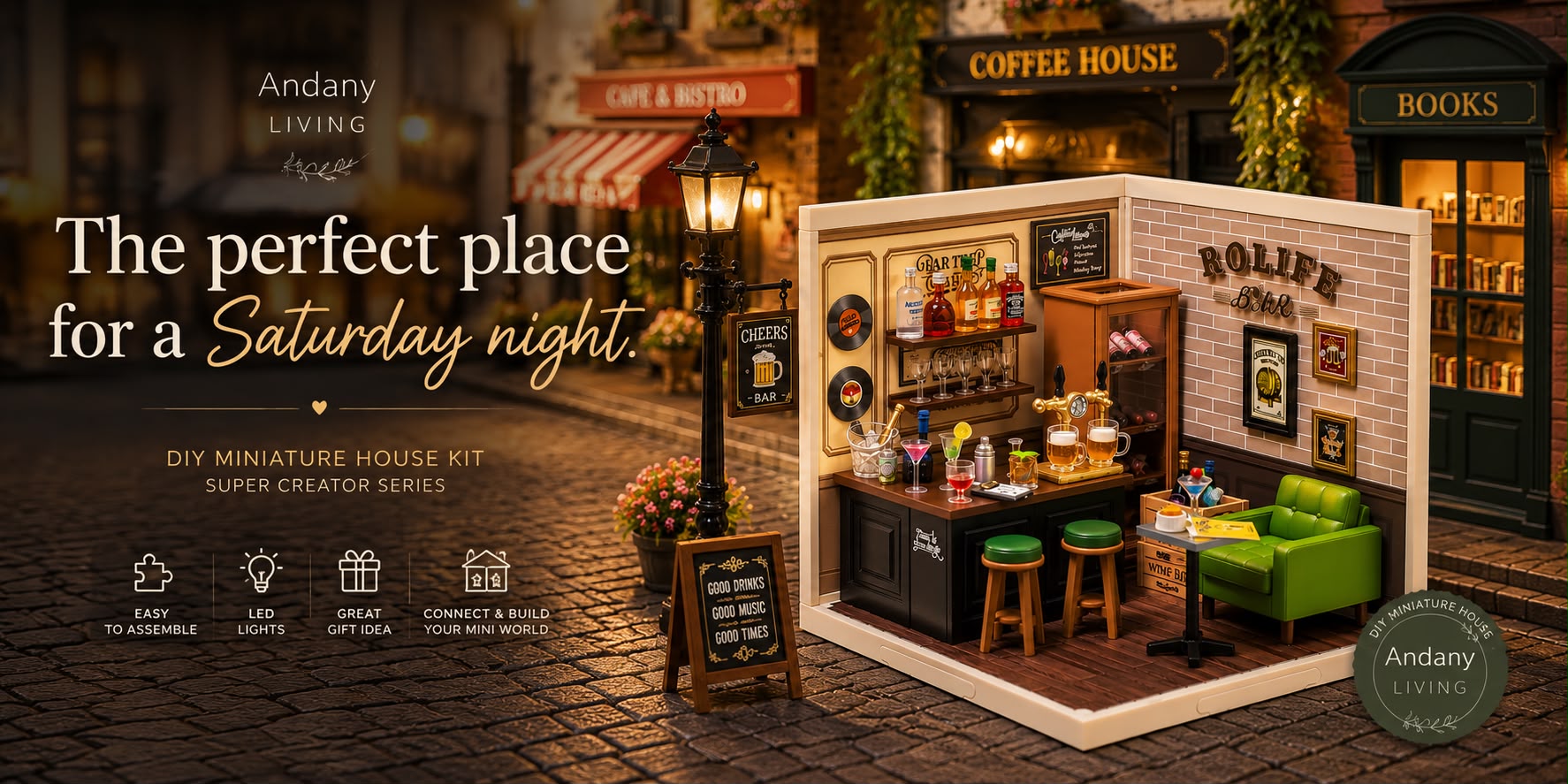 The Perfect Miniature Bar for a Cozy Saturday Night