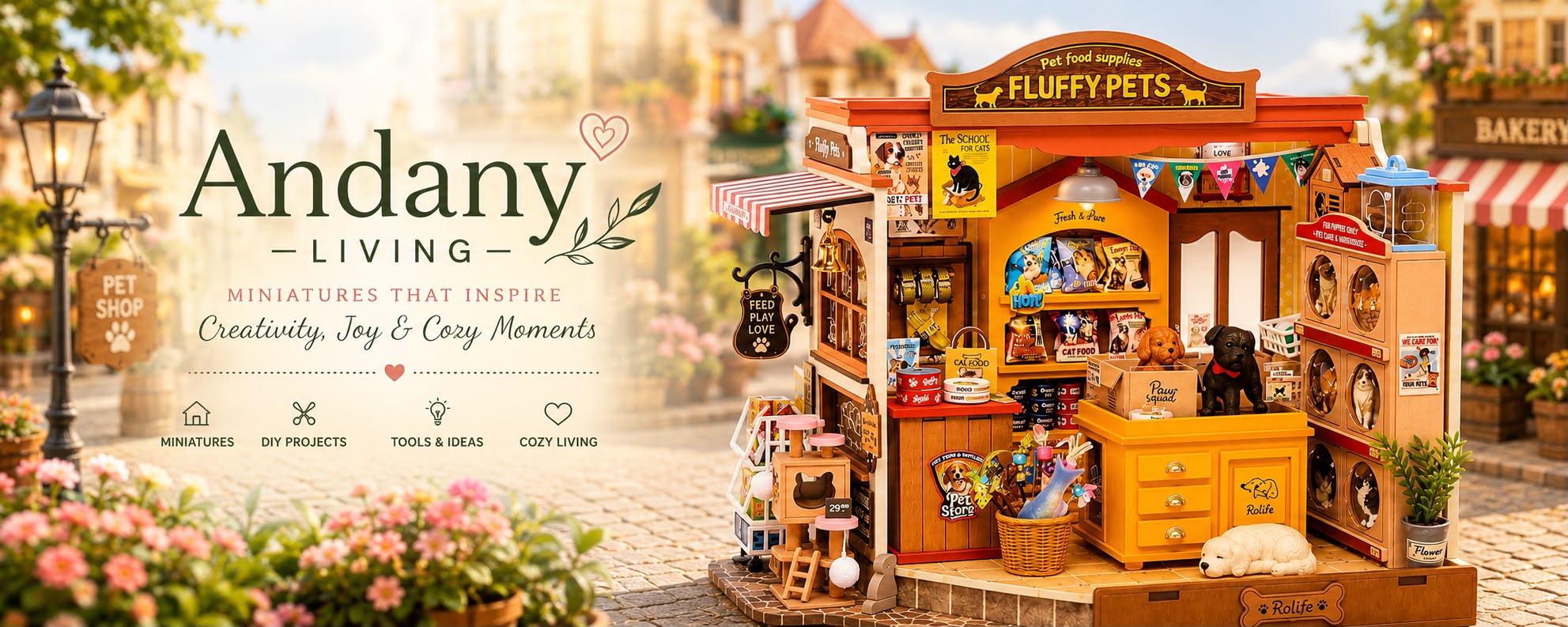 Who Wouldn’t Want to Step Into This Little Pet Shop? | Rolife Fluffy Pets Miniature DIY Kit