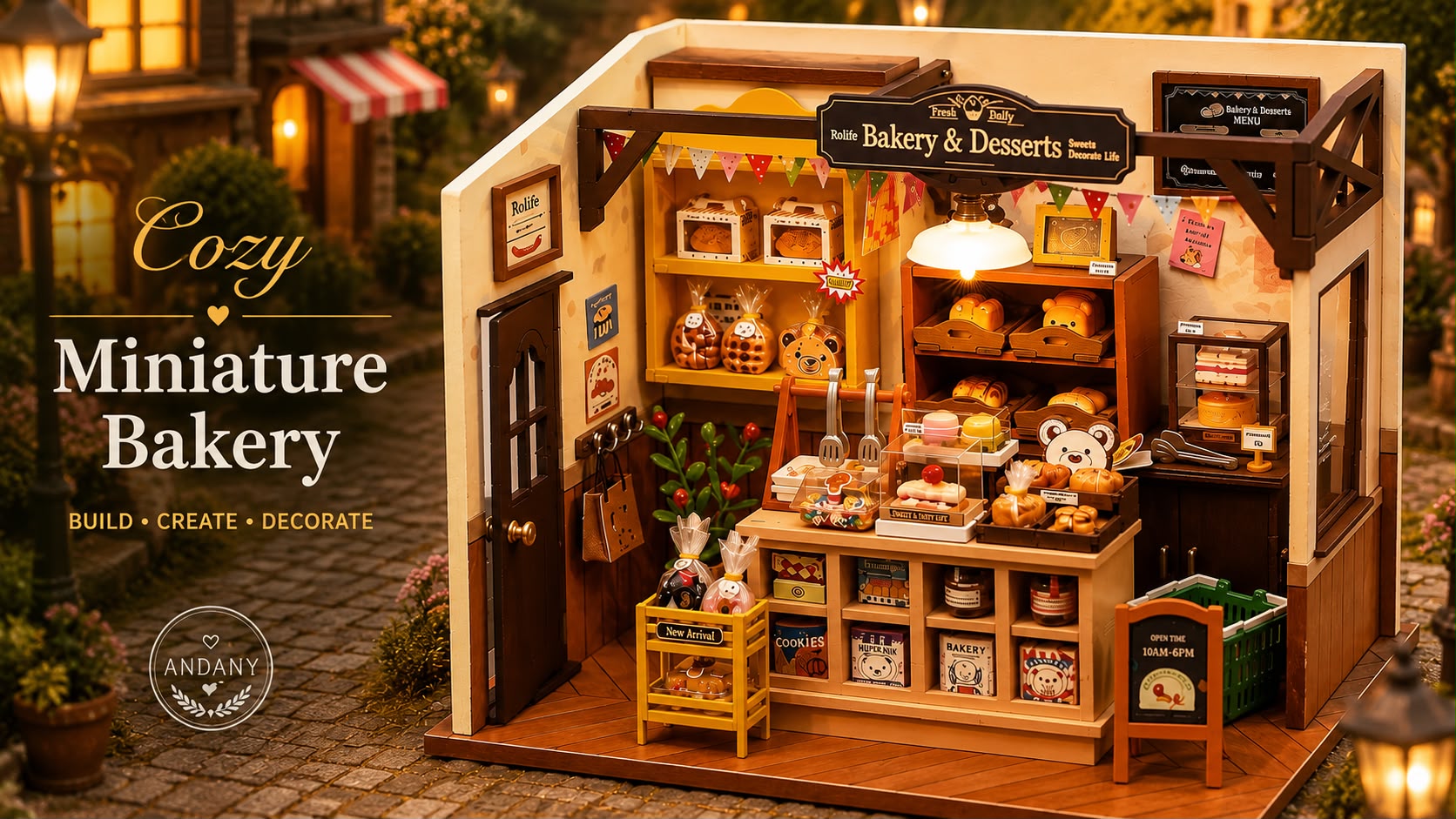 Rolife Becka’s Bakery Miniature Kit | A Cozy Bakery You Can Build Yourself