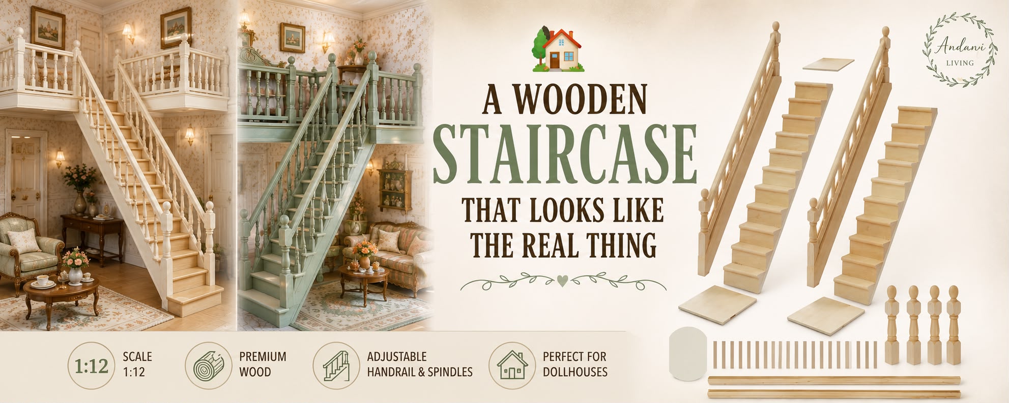 wooden-miniature-dollhouse-staircase-1-12-scale.jpghing | 1:12 Dollhouse Staircase Kit