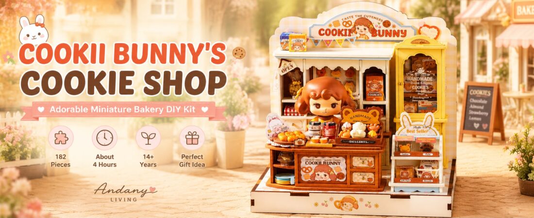 Cookie Shop, an adorable DIY miniature bakery filled with charming details and cozy pastel colors.