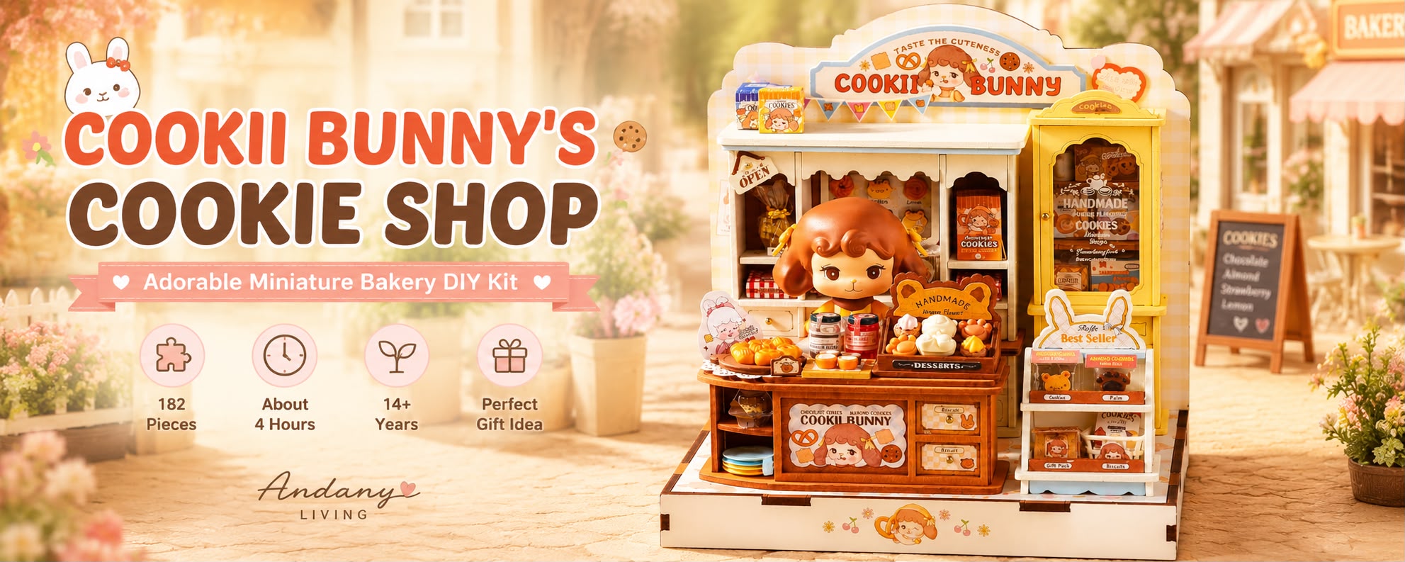 Cookie Shop, an adorable DIY miniature bakery filled with charming details and cozy pastel colors.