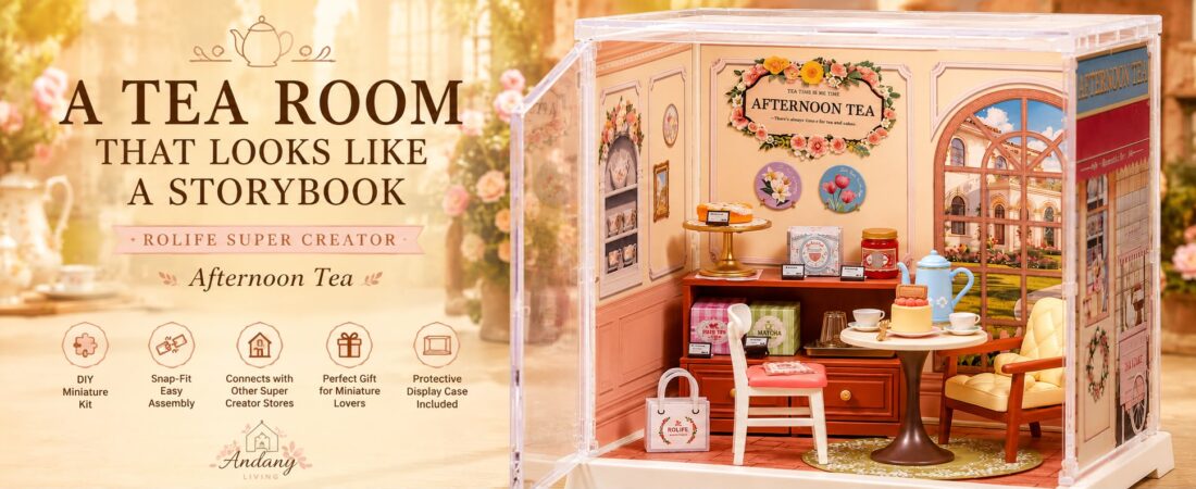 Rolife Super Creator Afternoon Tea Miniature Kit – A Tea Room That Looks Like a Storybook