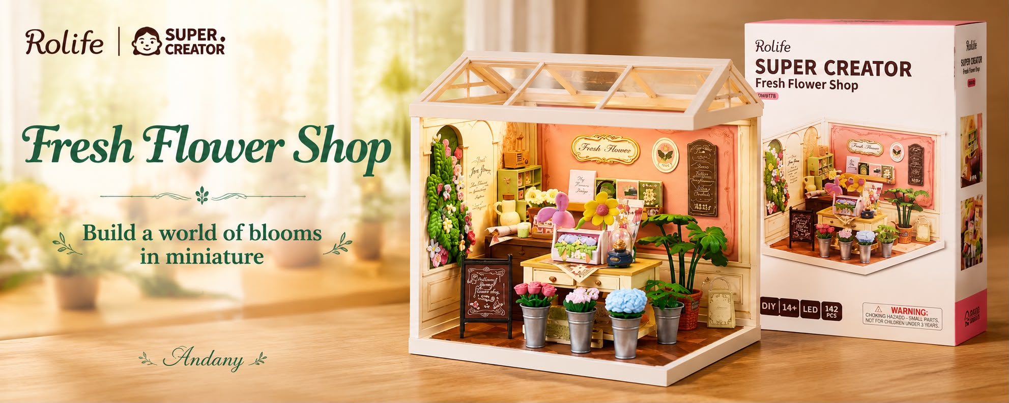 Rolife Super Creator Fresh Flower Shop Review | A Peaceful Miniature Flower Shop to Build