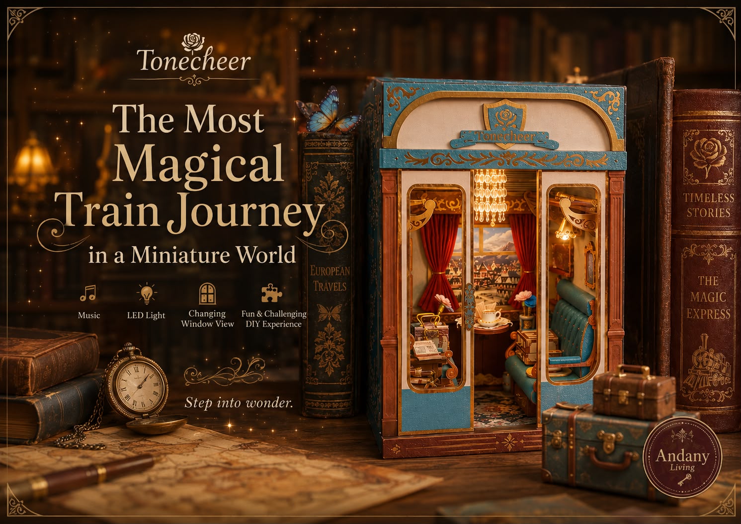 🚂 Tonecheer Magical Train Journey Miniature