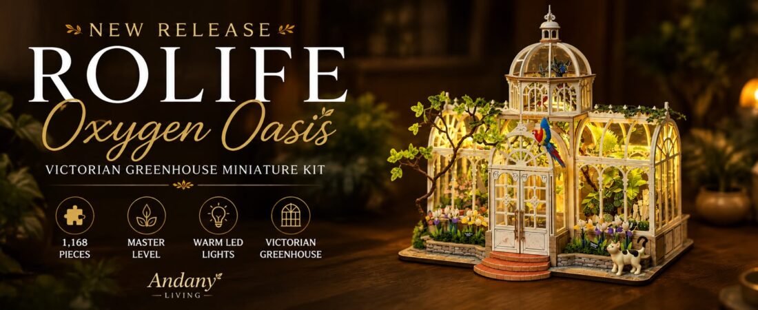 NEW Rolife Oxygen Oasis | Victorian Greenhouse Miniature Kit (Master Level)