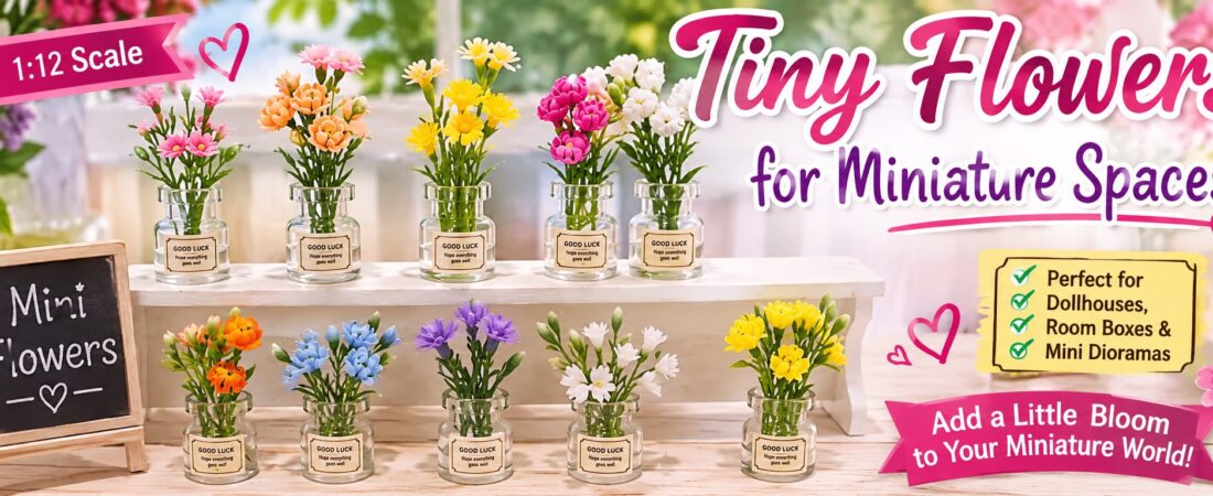 Tiny Flowers for Miniature Spaces | Dollhouse Decor 1:12